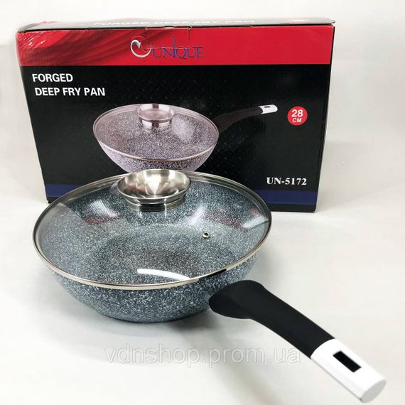 Сковорода с алюминиевым слоем, Сковорода для индукционного приготовления качественная гриль CU-21 | Зображення 3