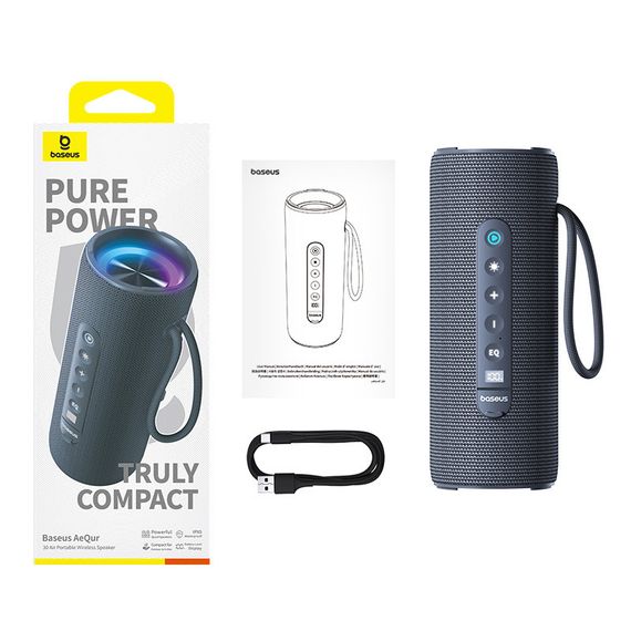 Bluetooth Колонка Baseus OS AeQur 30 Air (A20072600826-00) Twilight Grey | Зображення 6
