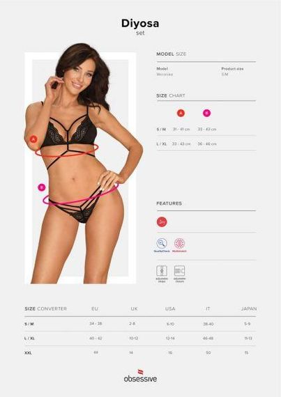 Комплект Obsessive DIY set 2-pcs black L / XL Sex Aura | Зображення 1