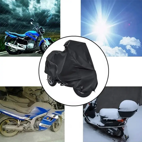 Чохол-тент для мотоцикла, розмір L, вологозахисний і термостійкий чохол на байк із водонепроникного поліестеру | Зображення 8