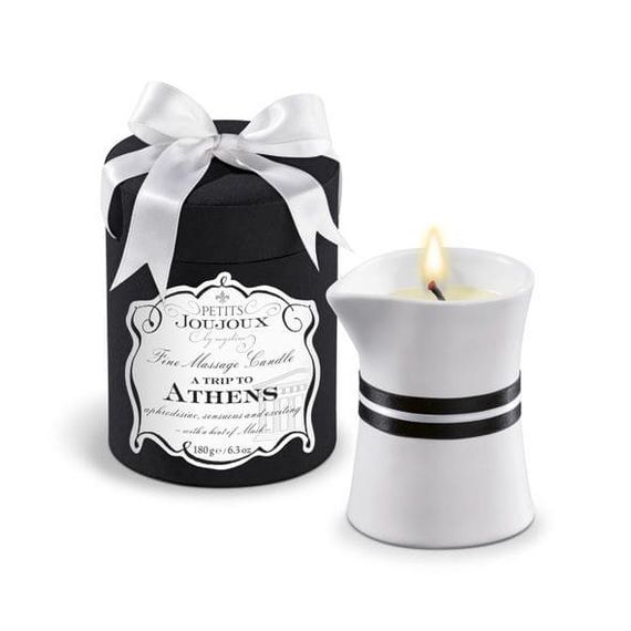 Масажна свічка Petits Joujoux (190 г) розкішна упаковка, Athens - Musk and Patchouli