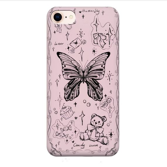 Чохол для iPhone 7 , iPhone 8 , iPhone SE 2 2020 , Iphone SE 3 2022 Чохол на замовлення Принт: Метелик
