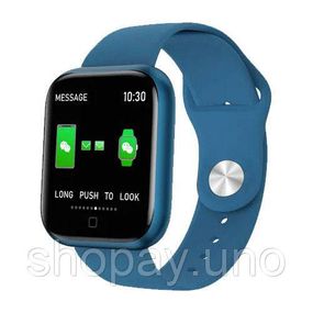 Smart Watch T80S, два браслета, температура тела, давление, оксиметр. Цвет: синий GW-76