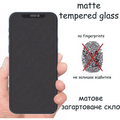 Стекло защитное Drobak Matte Glass A+ Apple iPhone 13 (Black) (292941) | Зображення 4