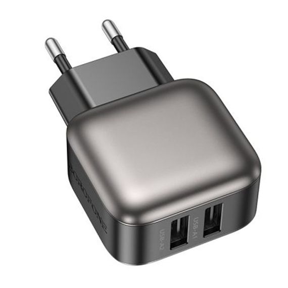 СЗУ Borofone BAS51A Absolute (2USB-A) + Lightning | Зображення 1