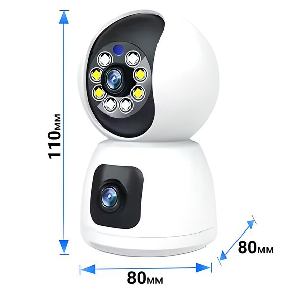 Поворотная WiFi камера видеонаблюдения, видеоняня uSafe IC-01DL-PTZ, с датчиком движения и ночной подсветкой, 4 МП | Зображення 4