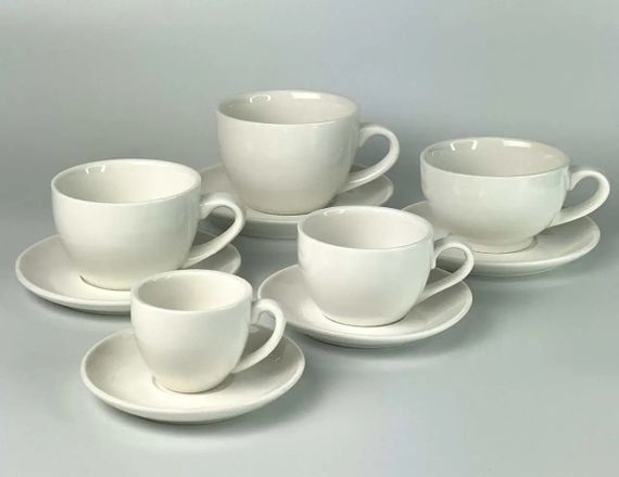 Чашка с блюдцем Olens Саммер 102-1406 350 мл белая
