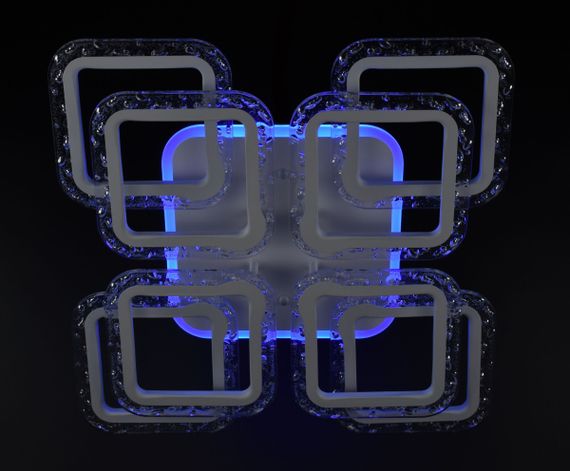 Люстра світлодіодна стельова LED світильник для квартири на стелю лед з пультом 26547 Білий 11х46х46 см. | Зображення 8