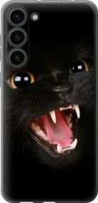 Чехол на Samsung Galaxy S23 Plus Чёрная кошка из силикона FCh_048836