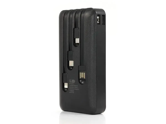 Power Bank с электронным экраном с набором кабелей KP KP-27 20000mAh Внешний аккумулятор для зарядки | Зображення 5