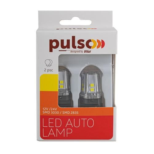 Лампа PULSO/габаритні/LED 3157/W2.5x16q/12SMD-2835/2контакта/9-36v/550/100lm/WHITE | Зображення 2