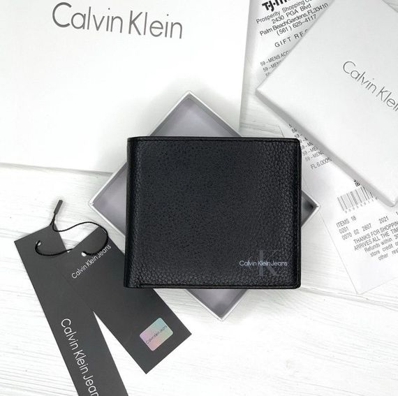 Чоловічий брендовий  гаманець Calvin Klein Lux Чорний | Зображення 4
