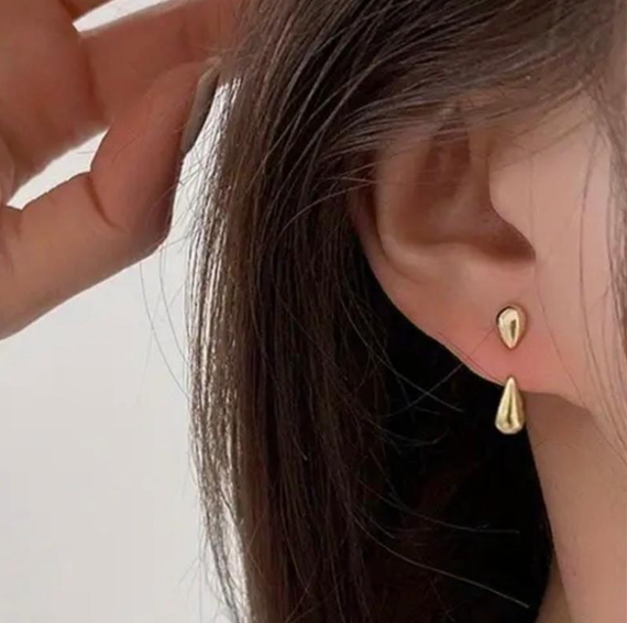 Сережки з краплями, сережки краплі, сережки крапельки, сережки з крапельками, сережки, сережки Золотий | Зображення 2