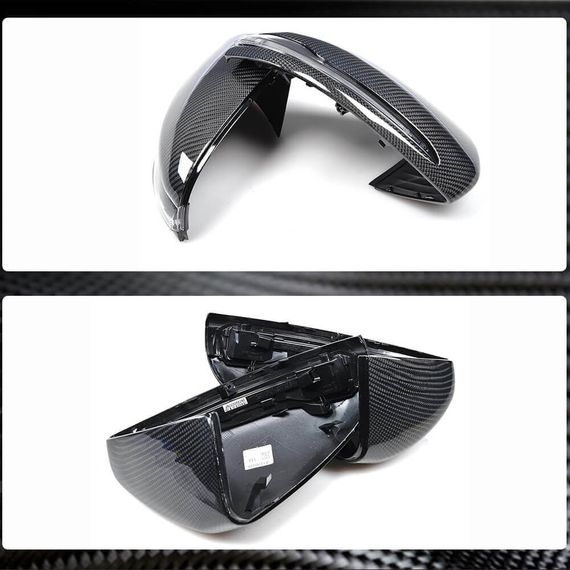 Кришки дзеркал V2 (Карбон) для Mercedes C-сlass W205 2014-2021 рр | Зображення 3