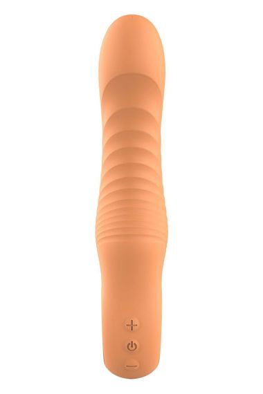 Вибратор ребристый Dream Toys Glam Flexible Ribbed Vibe, оранжевый Sex Aura | Зображення 2