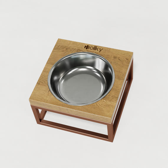 Миска на подставке для кошек и маленьких собак Hollky Base Solo S (1 × 0,45 л) Solo S-18187-GLNT | Зображення 4