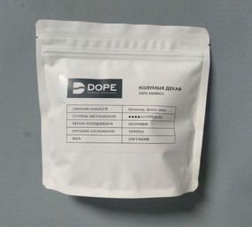 Кава зернова Dope 100% Арабика Колумбія Декаф, 250 грам
