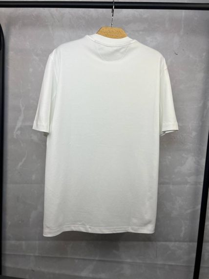 Футболка біла Brunello Cucinelli Classic Logo White f692 | Зображення 2
