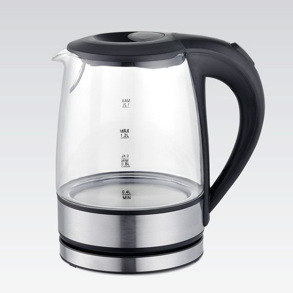 Электрочайник стеклянный Maestro MR-062-BLACK, 1.2 л, 1630 Вт, с подсветкой