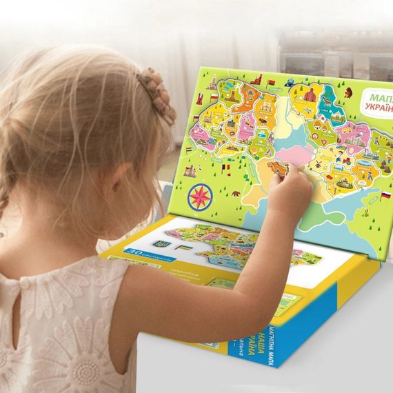 Розвиваюча гра "Магнітна мапа України" 200268 30 магнітних елементів | Зображення 4