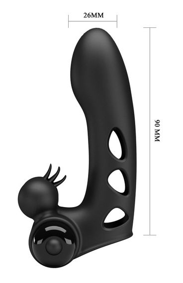 Кліторальний стимулятор на палець Pretty Love-Orlando Finger Black, BI - 014836 Sex Aura | Зображення 6