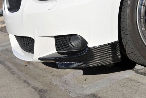 Накладки на передній бампер Flap (для E92/E93 M-Sport 2006-2009, Карбон) для BMW 3 серія E-90/91/92/93 рр | Зображення 1