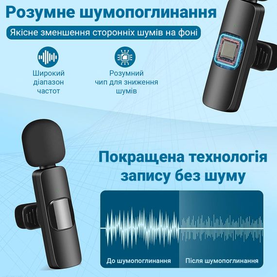 Беспроводной петличный Type-C микрофон Savetek P27 для смартфона, ноутбука, планшета, 2.4 ГГц | Зображення 7