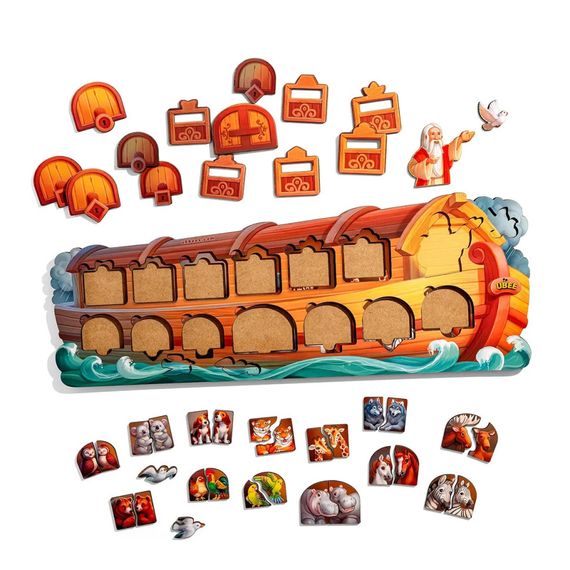 Розвиваючий пазл-вкладиш "Ноїв ковчег" PSD275 з фоном | Зображення 2