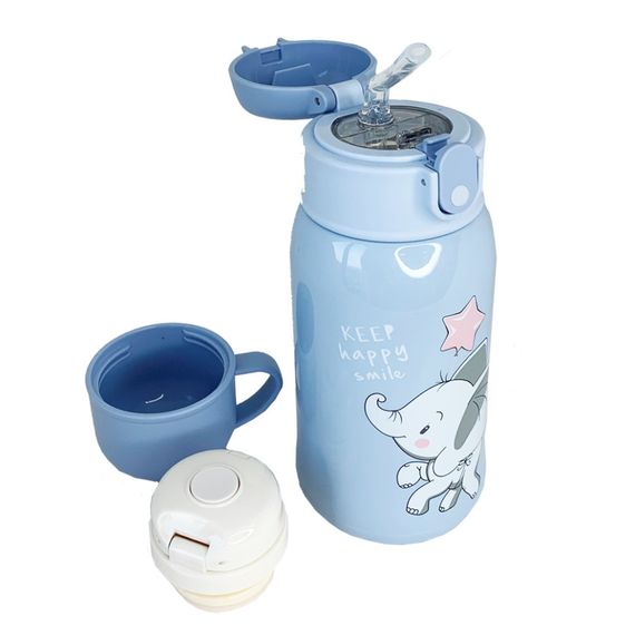 Термос-поїльник з силіконовою трубочкою Слоненя MGZ-0315(Elephant) 560 мл | Зображення 1