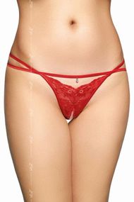 Стринги с вырезом Softline G-String 2496 Красные M/L