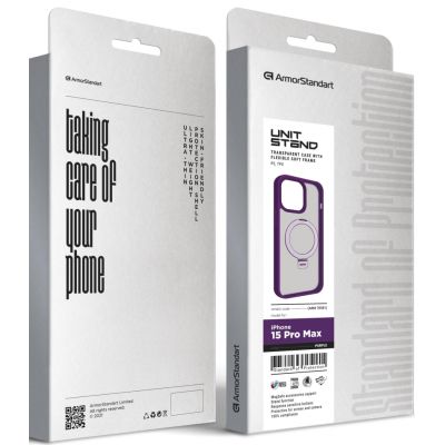 Чехол для мобильного телефона Armorstandart Unit Stand Apple iPhone 15 Pro Max Purple (ARM70581) | Зображення 1