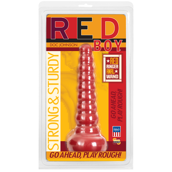 Анальна пробка-втулка Doc Johnson Red Boy - Red Ringer Anal Wand, макс. діаметр 4,5 см Sex Aura | Зображення 1