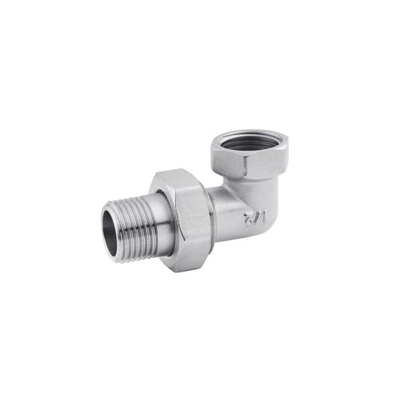 Згін-американка кутова Karro 1/2" ВЗ нікельована KR-3103