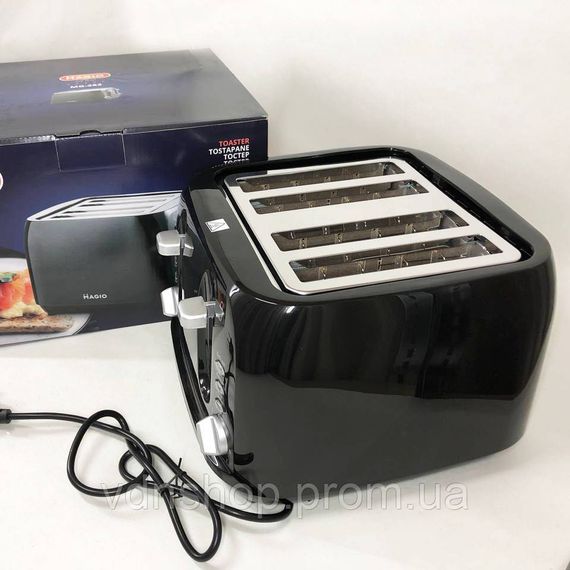 Стильний тостер на 4 скибочки Magio, Тостер електричний на 2 грінки для підсмажування хліба XZ-62 | Зображення 8