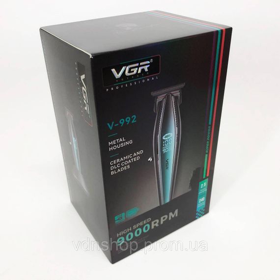 Тример з регульованою довжиною VGR V-992, Машинка для стрижки з потужним акумулятором JT-91 | Зображення 3