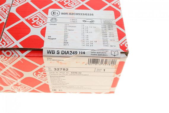 Диск тормозной задний Citroen C3 C4 Peugeot 207 307 05- 248.4х9  d=30mm  с подшипником  32782 | Зображення 9