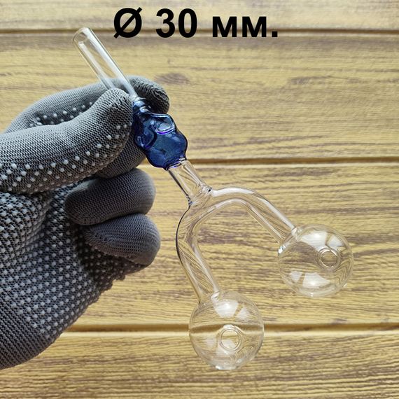 Стеклянная трубка Skull Double Oil Blue