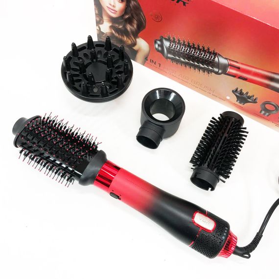 Фен-щітка стайлер VGR V-484 4 в 1. Колір: червоний | Зображення 8