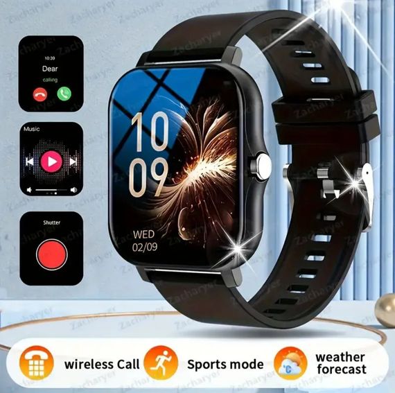 Смарт часы чорные Lige Y13 с двумя ремешками | Зображення 3