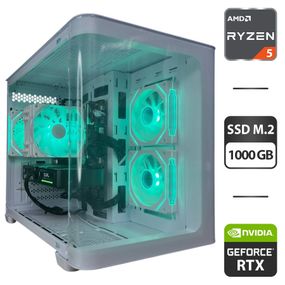 Збірка на замовлення: ігровий ПК AeroCool P300C Tower / AMD Ryzen 5 8400F (6 (12) ядер по 4,2 - 4,7 ГГц) / 32 ГБ DDR5 / 1000 ГБ SSD M.2 / nVidia GeForce RTX 5060, 8 ГБ GDDR7, 128-bit / 650 Вт