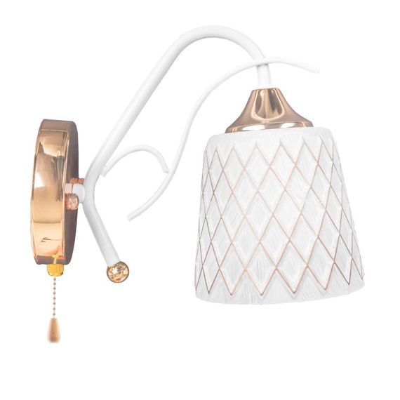 Бра направленного света настенное накладное классическое LK-607W/1 E27 WH/FG | Зображення 4