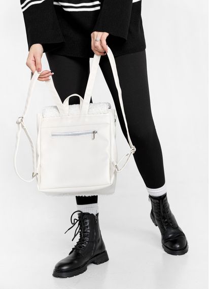 Жіночий рюкзак Sambag LOFT DOLLY білий 30 x 25 x 12 см (22200808) | Зображення 3