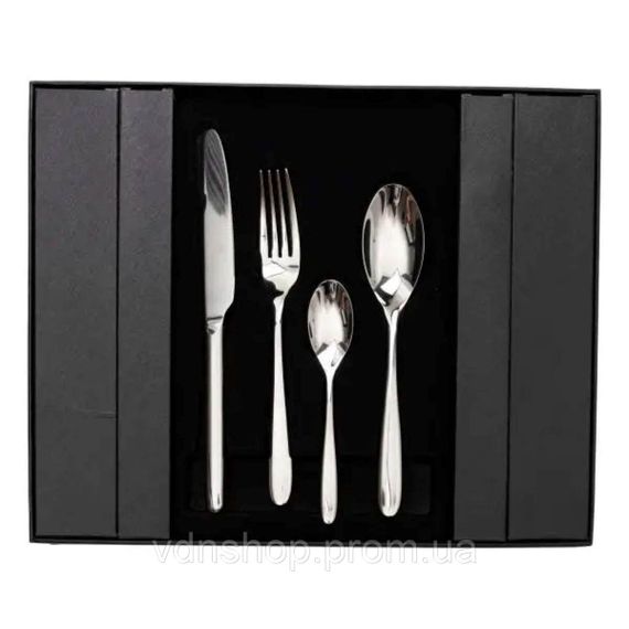 Набор столовых приборов на 6 персон 24 предмета столовый набор приборов Серебристый HP-20-23 | Зображення 1