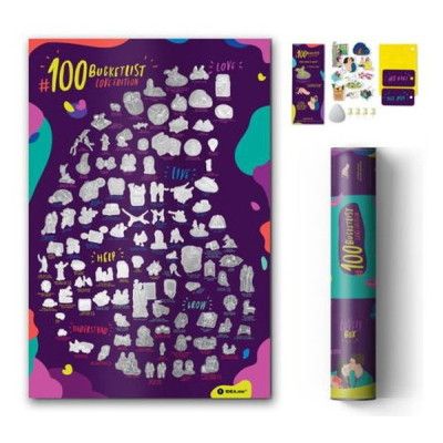 Скретч постер 1DEA.me 100 Дел Для Влюблённых Love Edition английский (13018) | Зображення 1