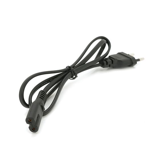 Кабель живлення 1.0m, 0.5mm, PC-184/2 CEE7 / 16-C7 2 pin (для побутової техніки), Black, OEM Q600