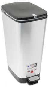 Контейнер для мусора с педалью KIS (Кис) Chic Bin L 45 л (8071900) Серебристый