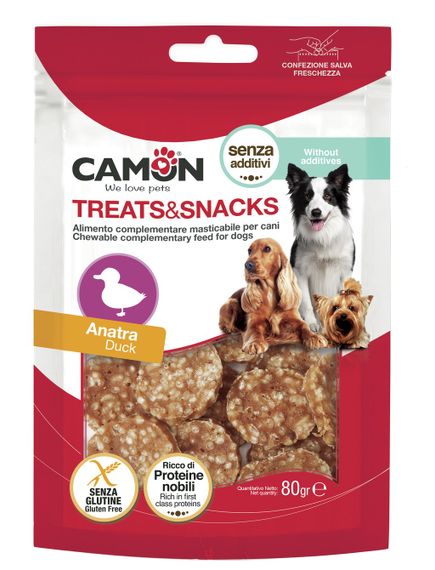 Camon Treats & Snacks Монети з качкою і рисом 80 г