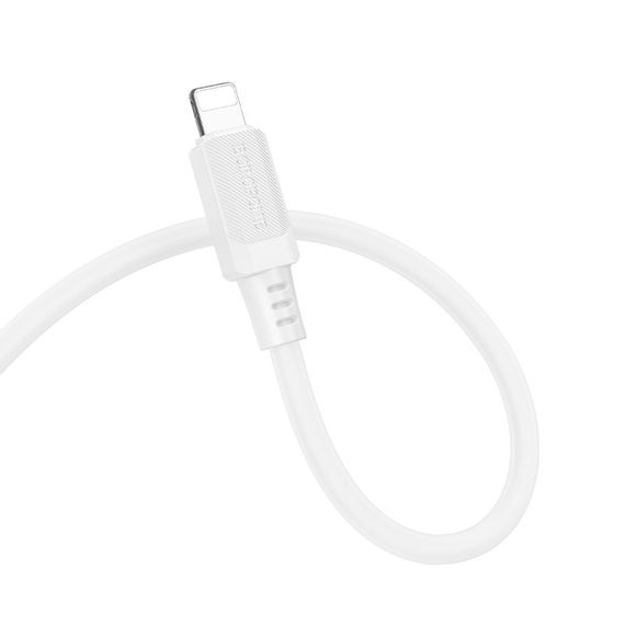 Дата кабель Borofone BX115 Lotto USB to Lightning 2.4A (1m) White | Зображення 1