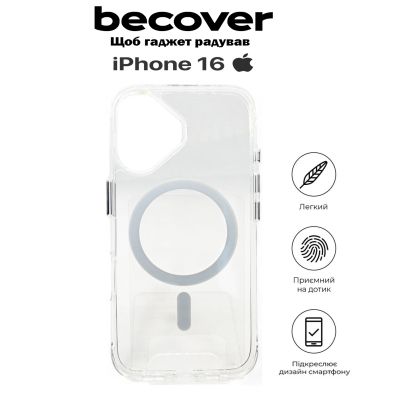 Чехол для мобильного телефона BeCover Space Case (MagSafe) для Apple iPhone 16 Transparancy (712102) | Зображення 4