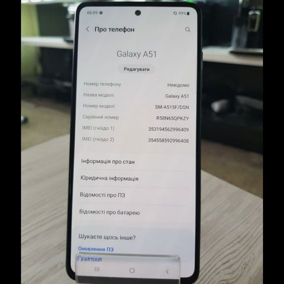Мобільний телефон Samsung a515f galaxy a51 4/128gb бу | Зображення 6